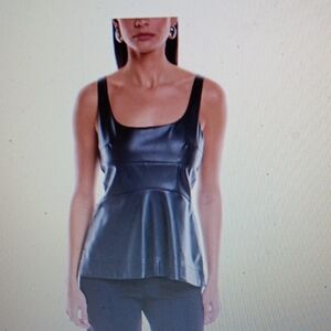 NEW! PROENZA SCHOULER..FAUX LEATHER TOP..SIZE 8